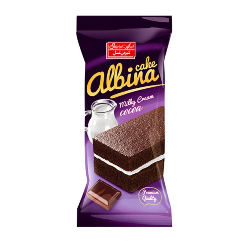 کیک دو لایه کاکائویی کرم شیری آلبینا
