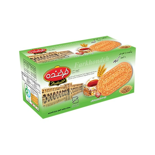بیسکویت با طعم هل وکنجد 850گرم فرخنده