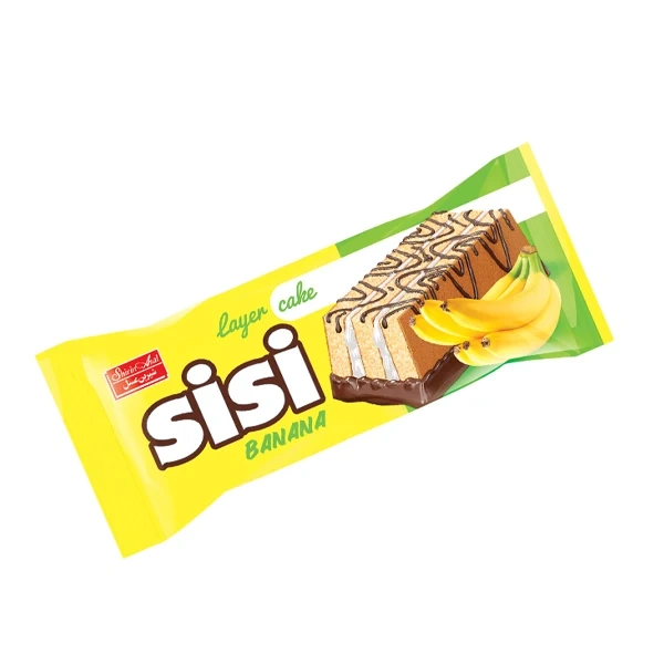 کیک لایه ای موزی روکشدار سی سی