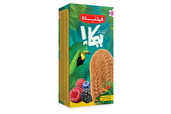 بیسکوییت فرخنده با طعم میوه های جنگلی