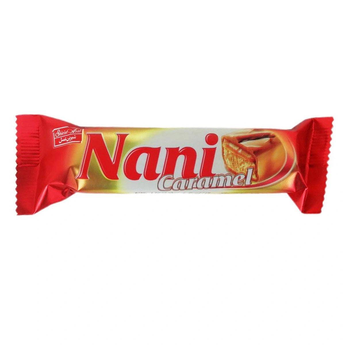 نوقا و کارامل روکش شکلات 30گرم نانی