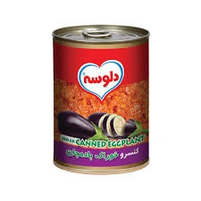 کنسرو خوراک بادمجان 380گرم دلوسه