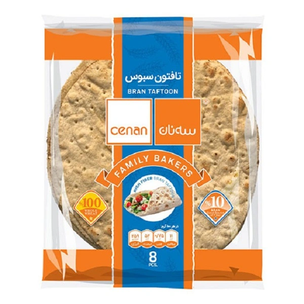 نان تافتون سبوس سه نان