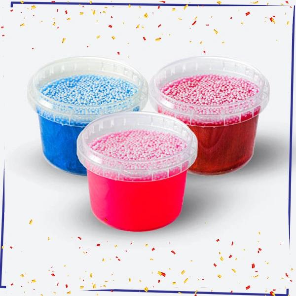 اسلایم رنگی و شفاف مدل هپی