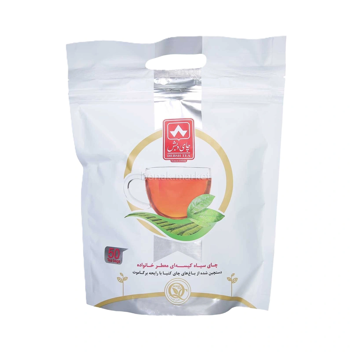 چای سیاه کیسه ای معطر 50ع دبش