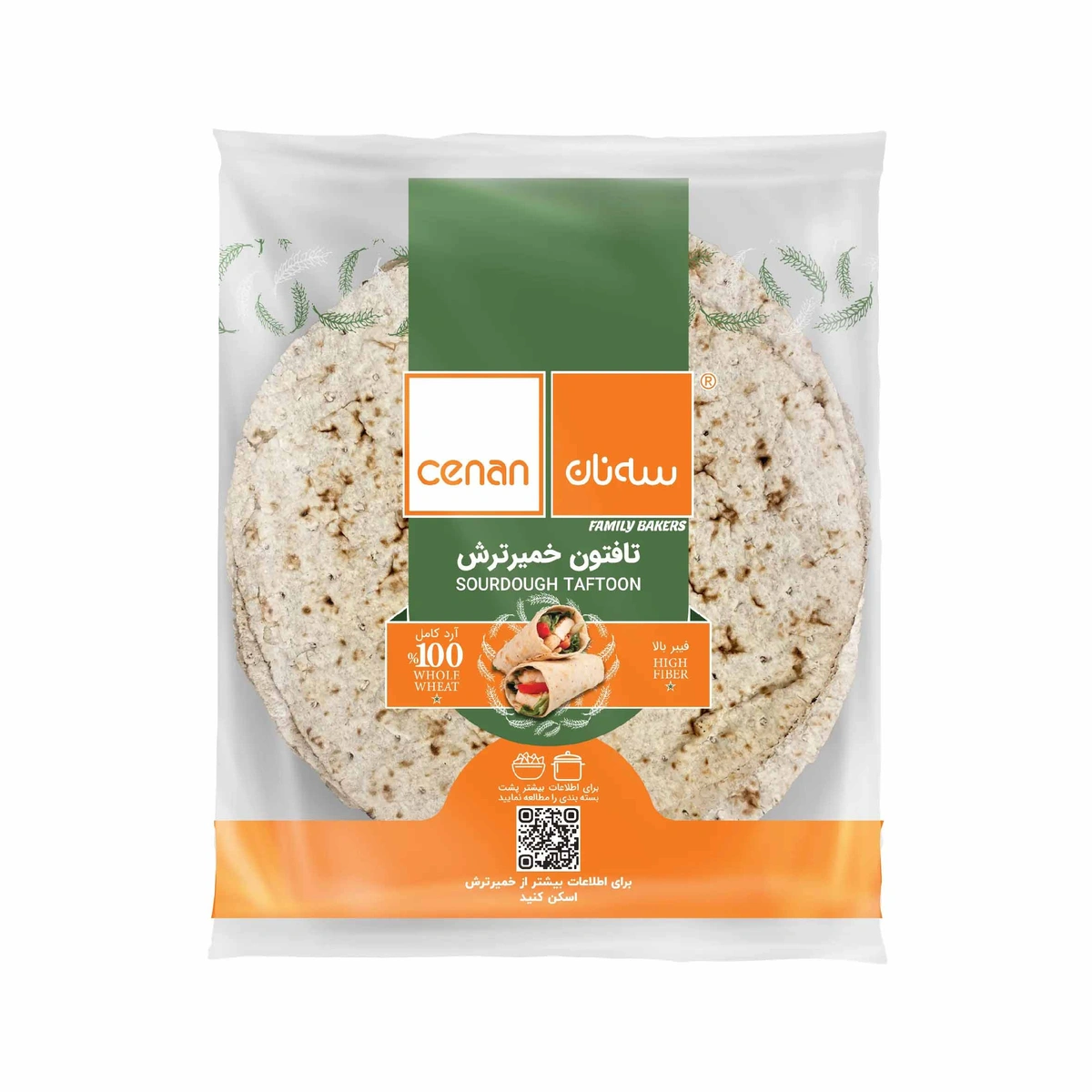 نان تافتون خمیر ترش 370گرم سه نان