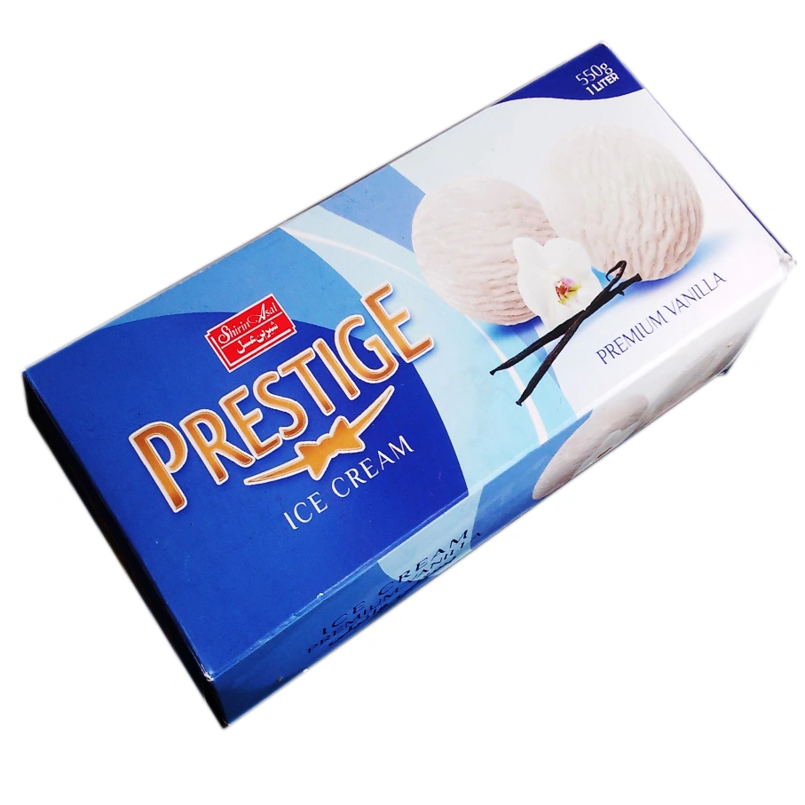 بستنی وانیلی 1لیتر پرستیژ شیرین عسل