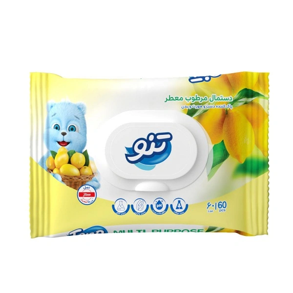 دستمال مرطوب 60ع تنو