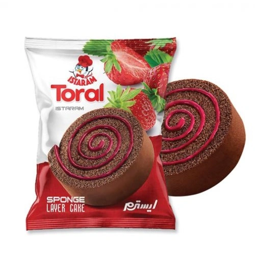 رول کیک توت فرنگی ایسترم