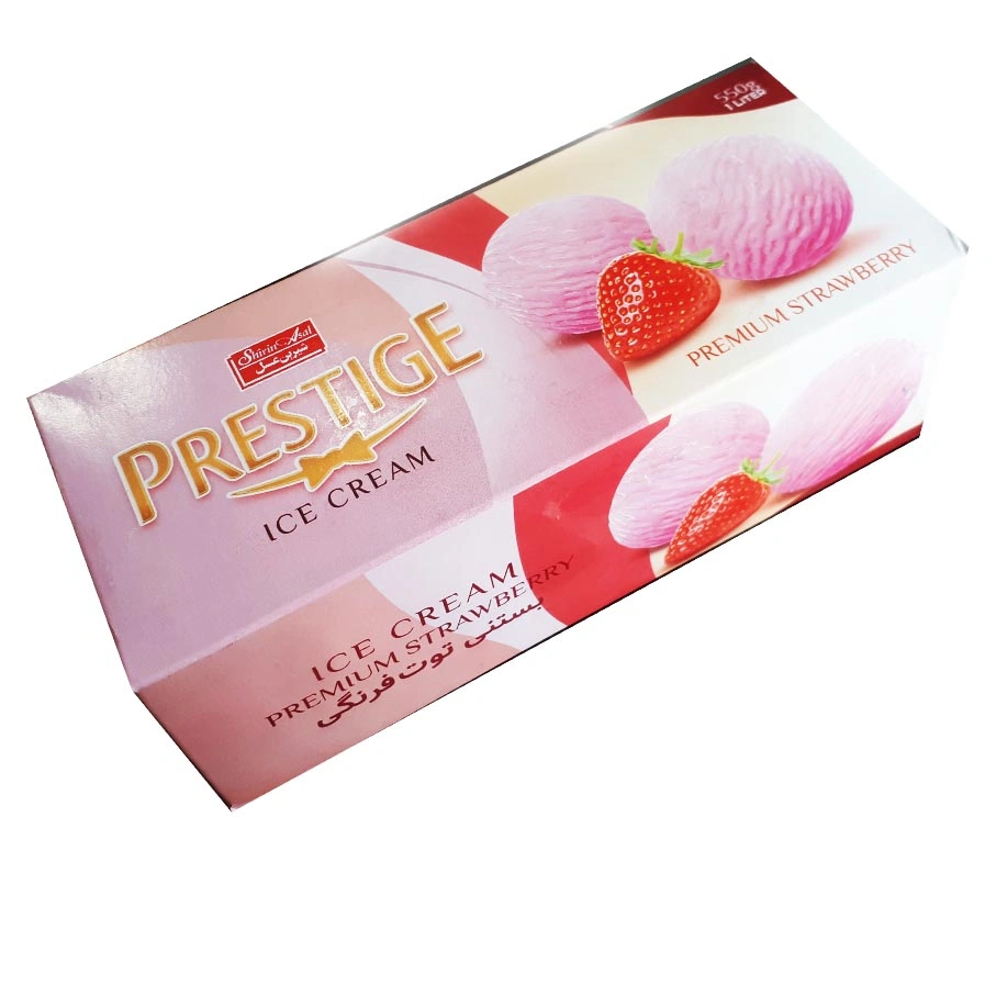 بستنی توت فرنگی 1لیتر پرستیژ شیرین عسل