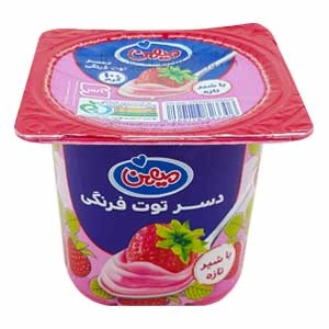 دسر توت فرنگی 100گرم میهن