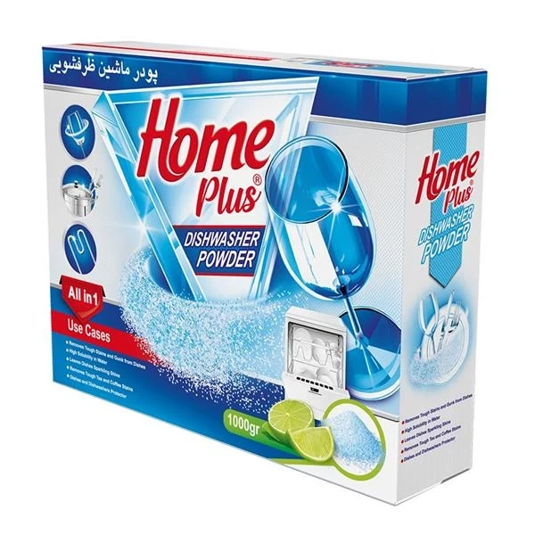 پودر ماشین ظرفشویی 1000گ رایحه لیمو هوم پلاس