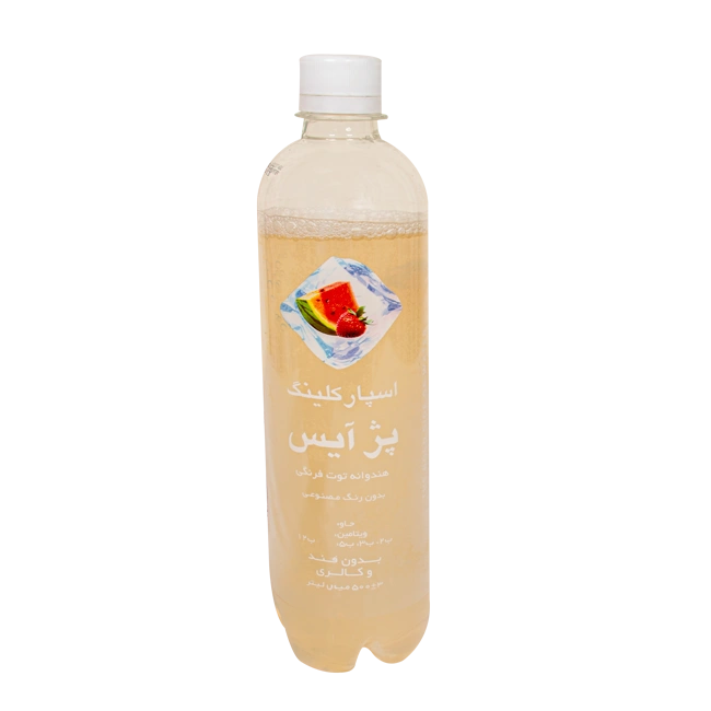 آب گازدار طعم هندوانه توت 500میل پژ آیس