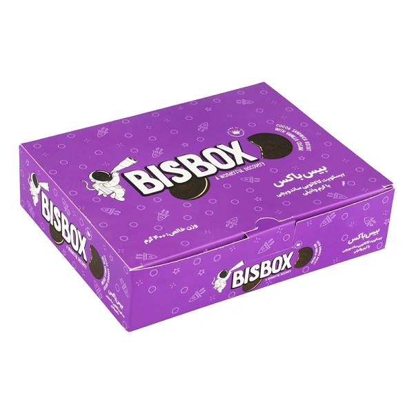 بیسکویت کرم وانیلی جعبه ای 400گرم بیس باکس