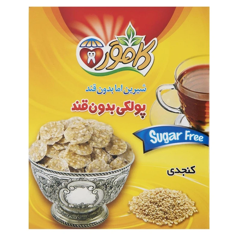 پولکی کنجدی بدون قند کامور
