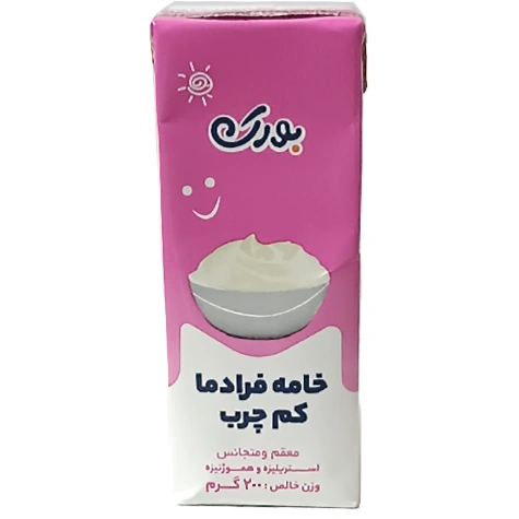 خامه فرادما کم چرب200 گرم بورک