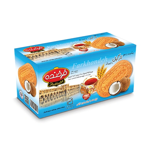 بیسکویت پذیرایی نارگیلی 500گ فرخنده