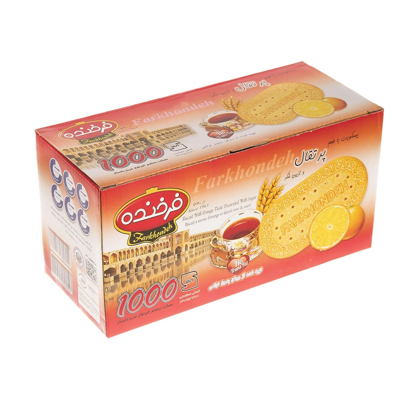 بیسکویت پذیرایی پرتقالی 500گ فرخنده