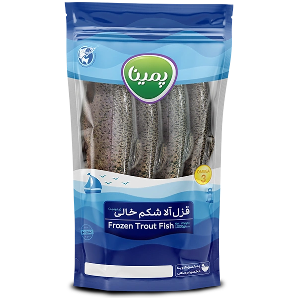 قزل آلا شکم خالی منجمد 1کیلو پمینا