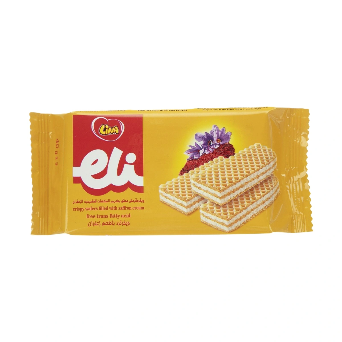 ویفر لینا 40زعفران گرم