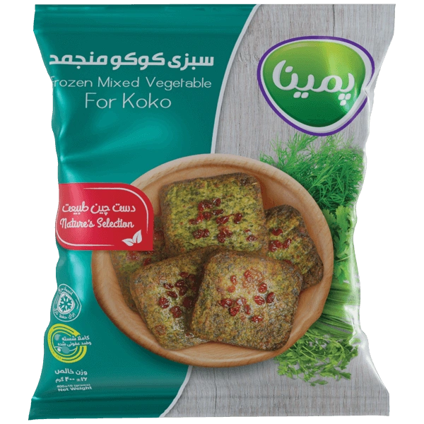 سبزی کوکو منجمد 400گ پمینا کاله