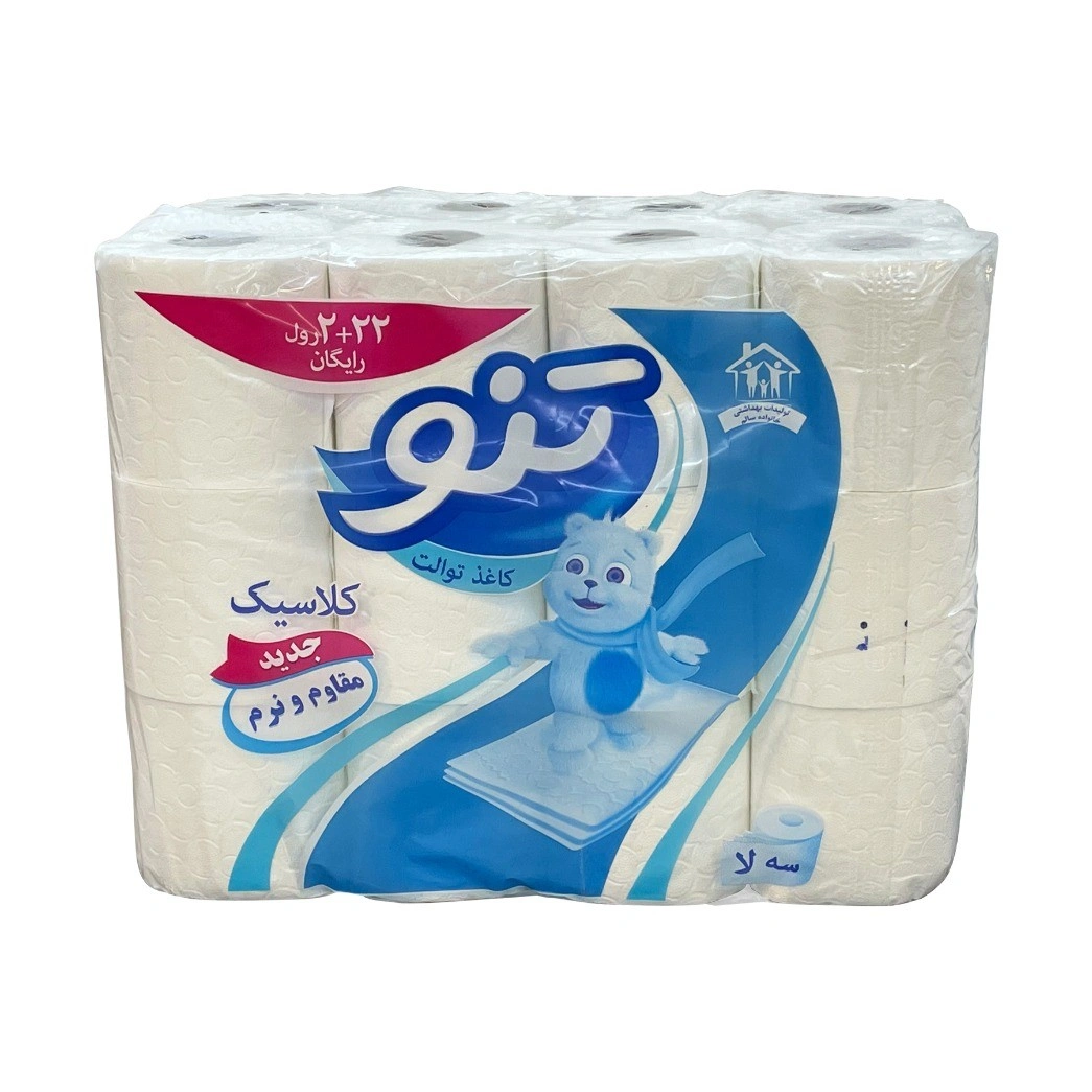 کاغذ توالت 22+2رول 3لایه تنو