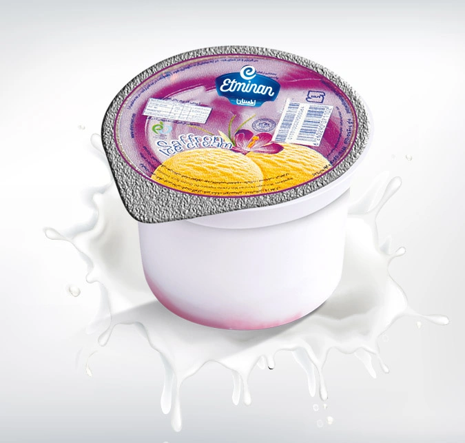 بستنی لیوانی زعفرانی اطمینان