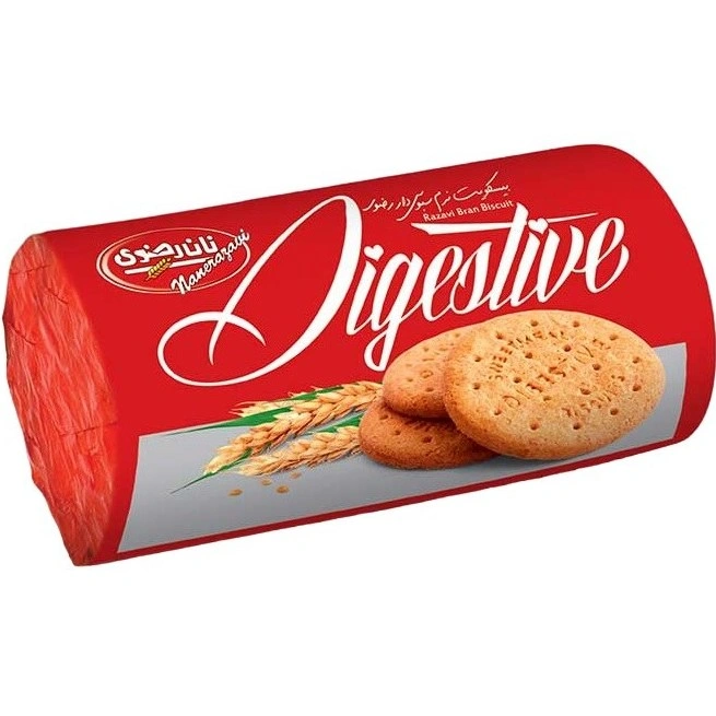 بیسکویت دایجستیو سبوسدار 150گرم رضوی