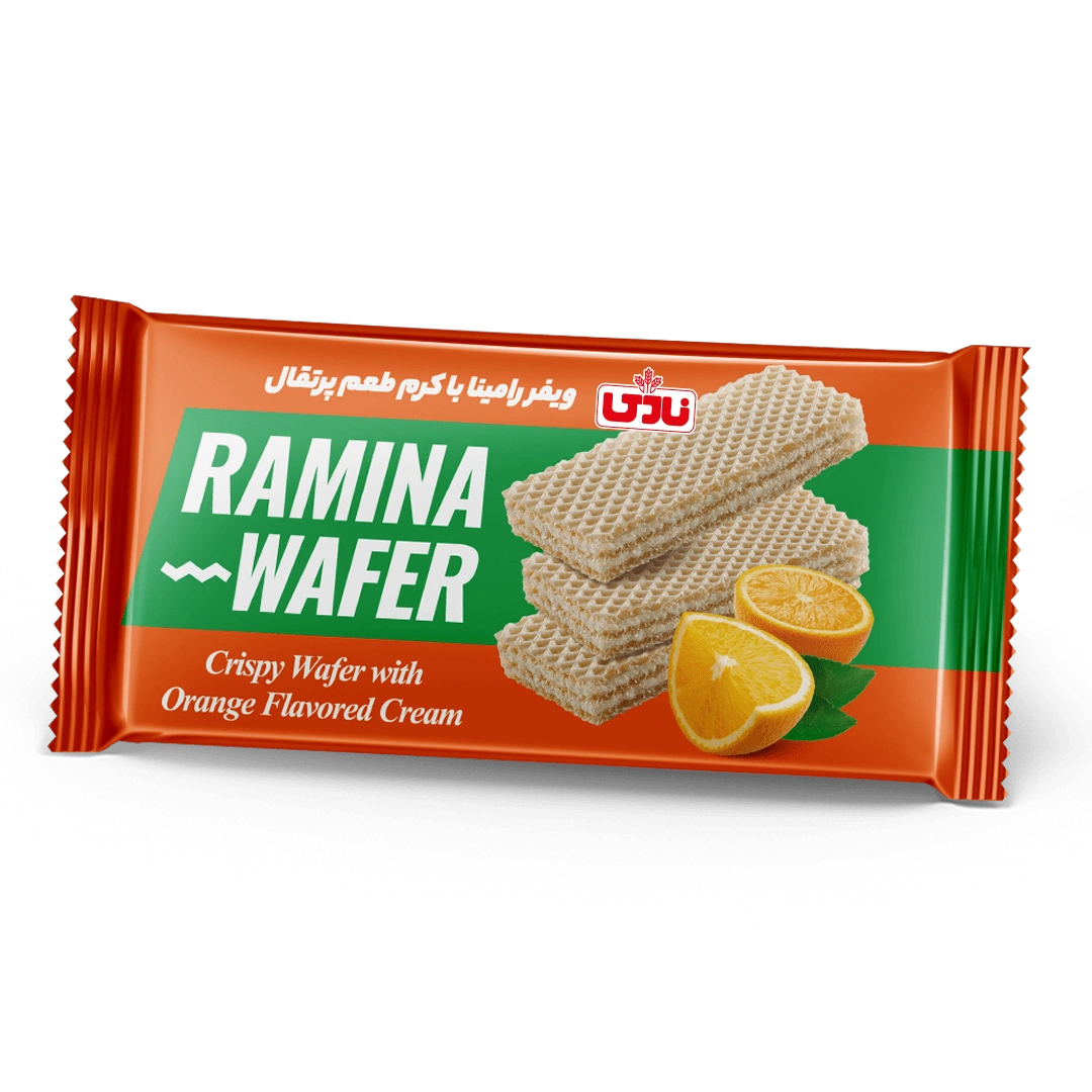 ویفر رامینا با کرم طعم پرتقال