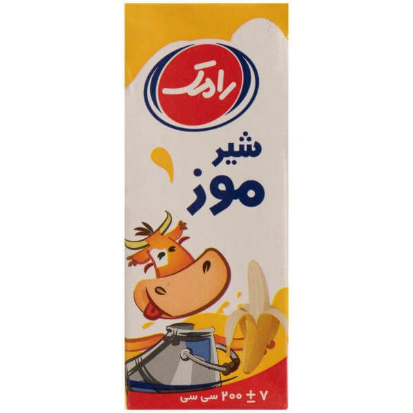شیر موز پاکتی 200میل رامک