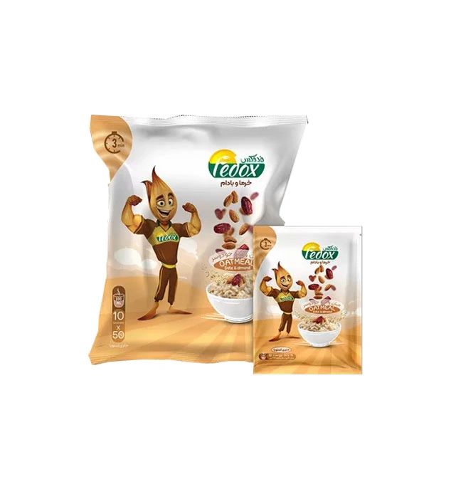 میان وعده جو دوسر خرما و بادام فدوکس