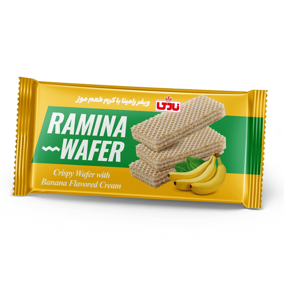 ویفر رامینا با کرم طعم موز 45گرم نادی
