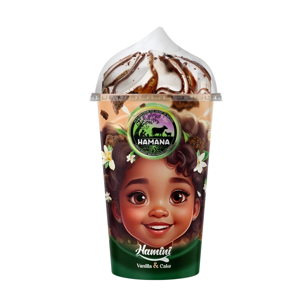 بستنی لیوانی کیک وانیل هامانا