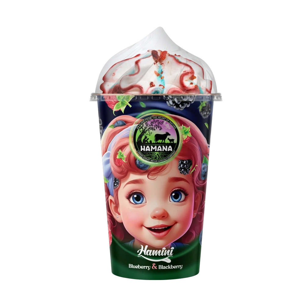 بستنی لیوانی بلوبری شاتوت هامانا