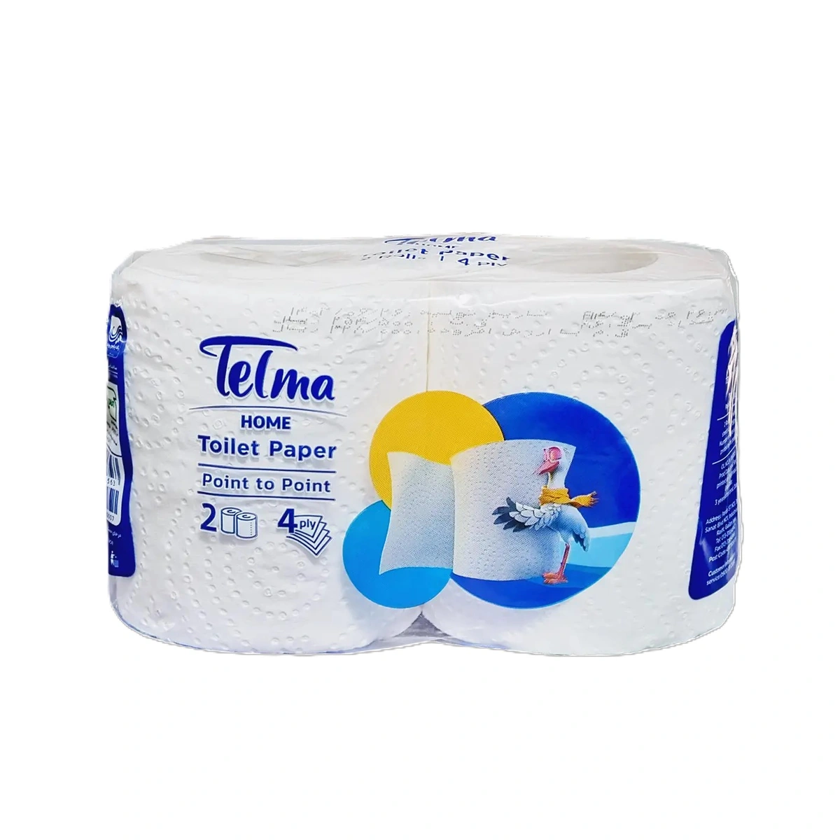 کاغذ توالت 2رول 4لایه تلما