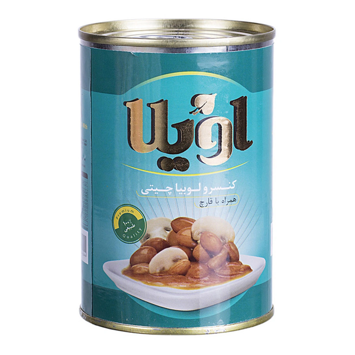 کنسرو لوبیا چیتی با قارچ 380گ اویلا