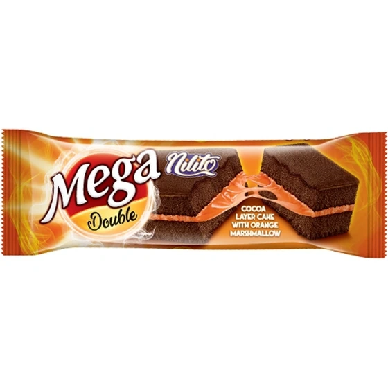 کیک کاکائویی با کرم مارشمالو پرتقالی مگادابل