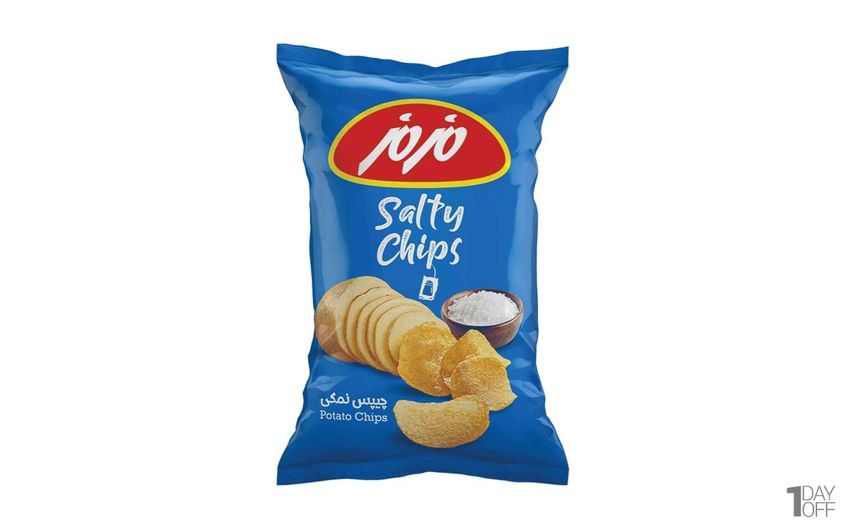 چیپس نمکی بزرگ 114 گرم مزمز