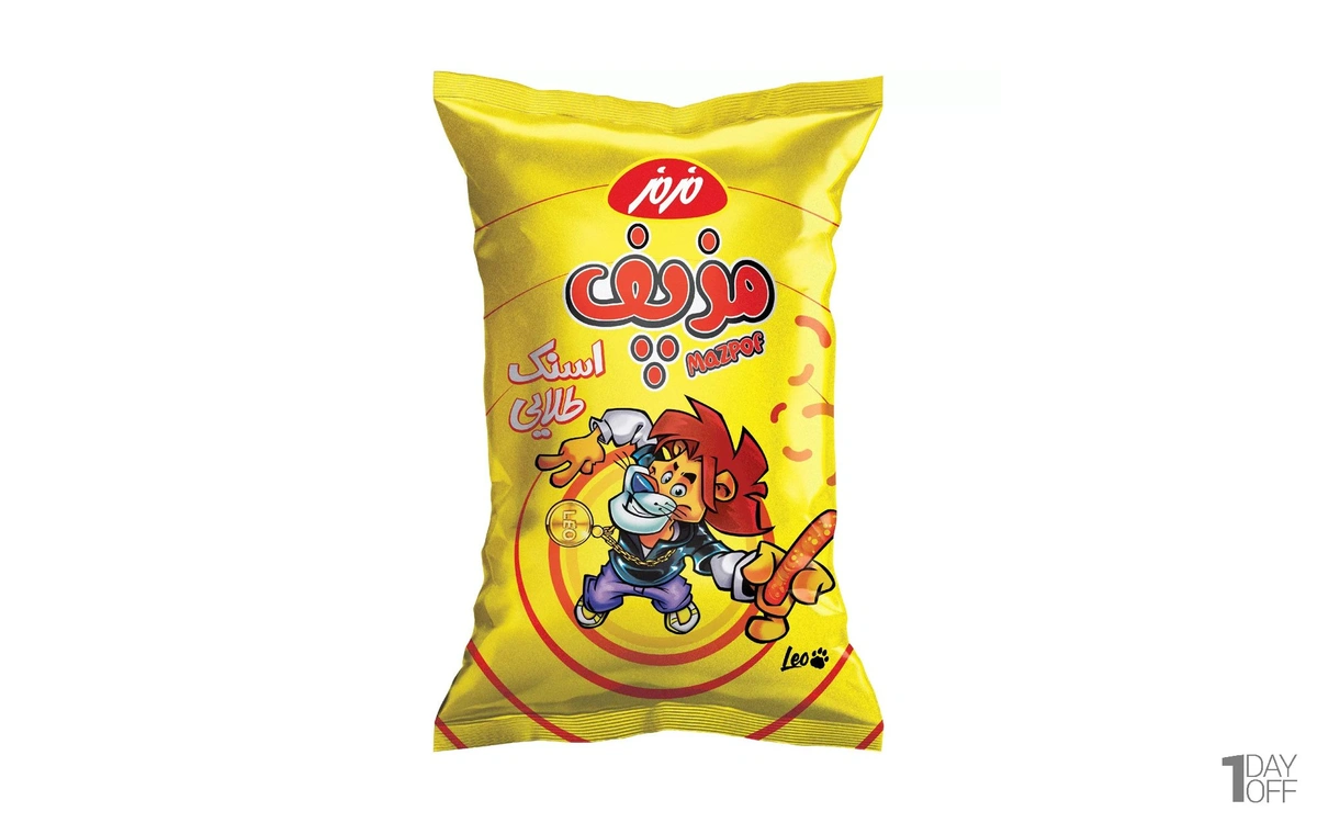 اسنک طلایی پنیری متوسط مزمز