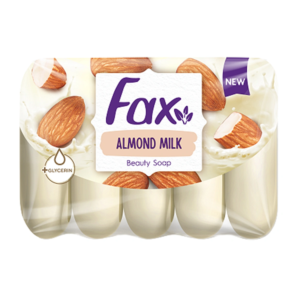 صابون آرایشی گلیسرینه شیر بادام 5ع فاکس