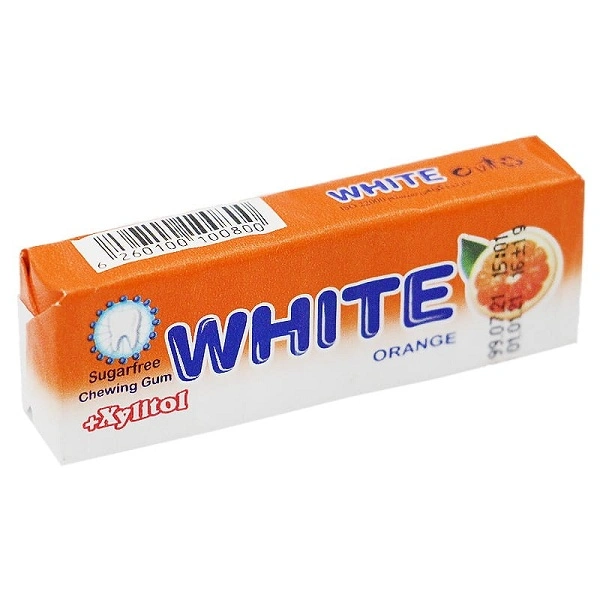 آدامس دراژه بدون شکر پرتقالی وایت