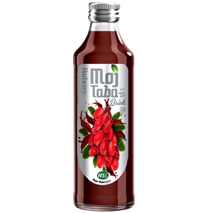 نوشیدنی زرشک و سیب شیشه 330میل کیوب لند