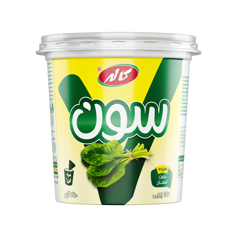 ماست طعمدار اسفناج 750گ کاله