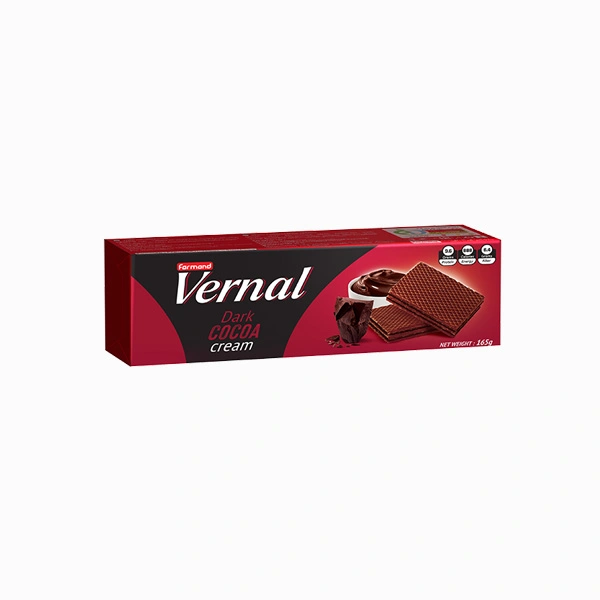 ویفر کرم کاکائو تلخ 165گرم ورنال فرمند