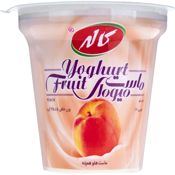 ماست میوه ای هلو 125 گرمی کاله