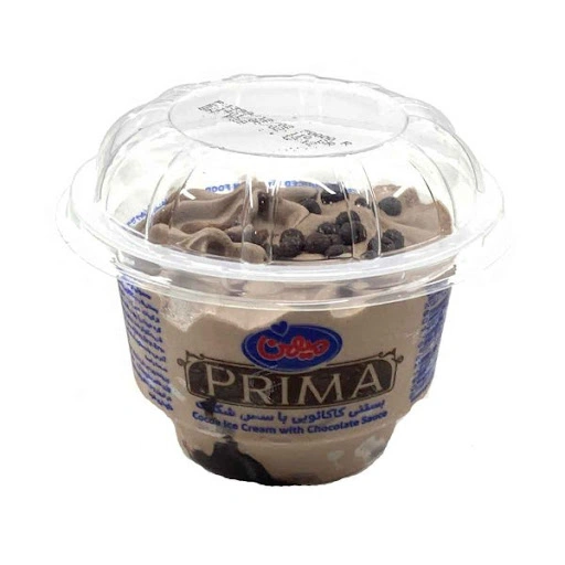 بستنی قهوه با سس کارامل لیوانی پریما