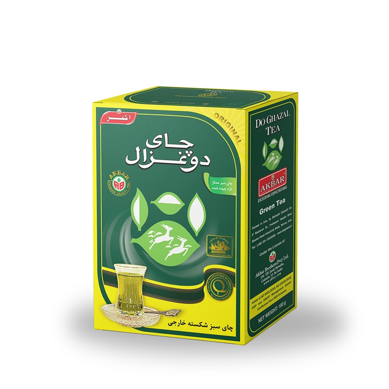 چای سبز شکسته خارجی 100گ دوغزال