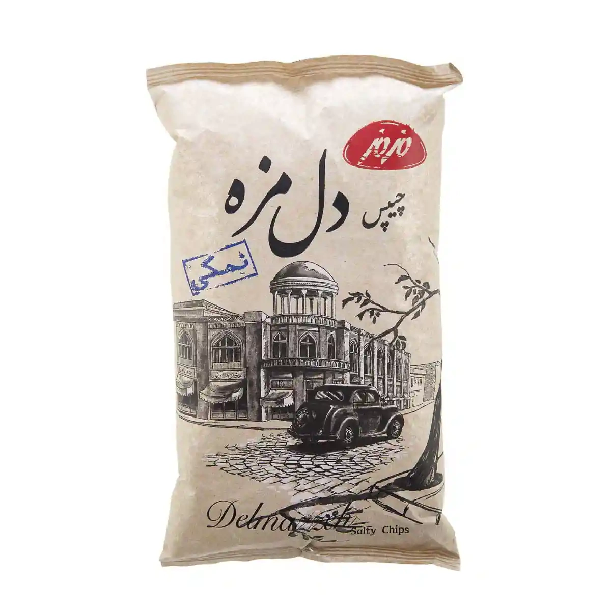 چیپس سنتی دل مزه ساده نمکی 90گ مزمز