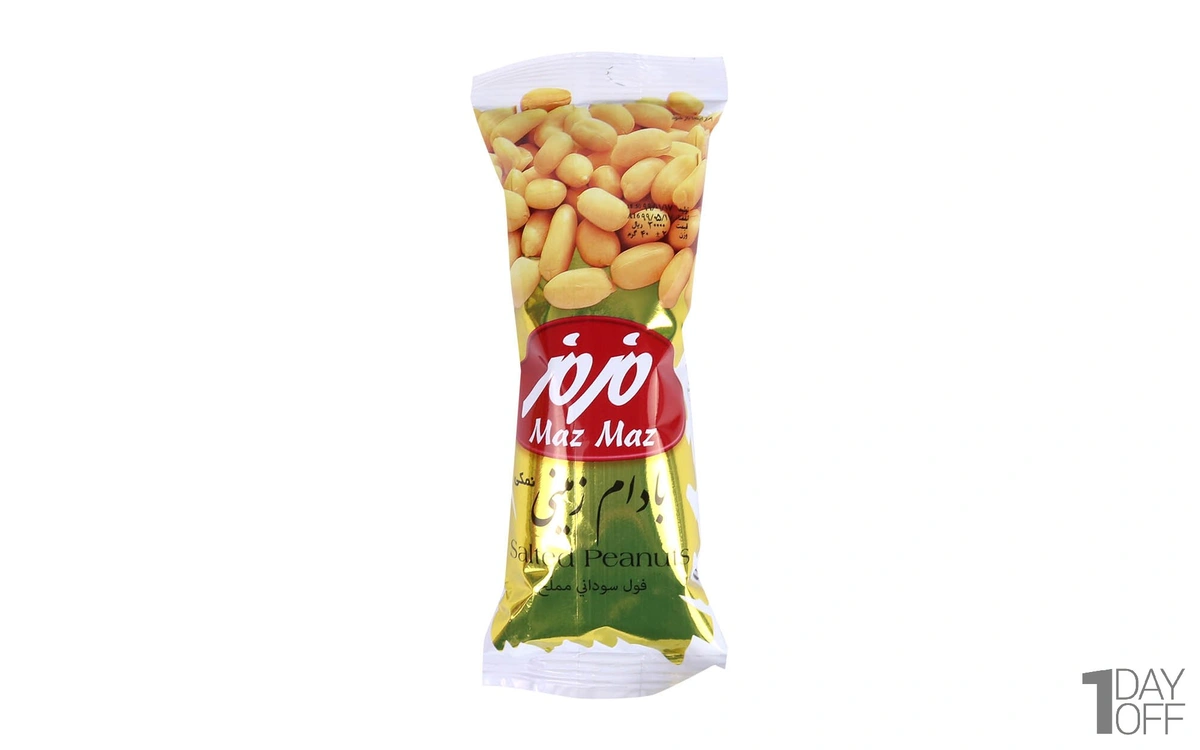 بادام زمینی نمکی متوسط 40گرم مزمز