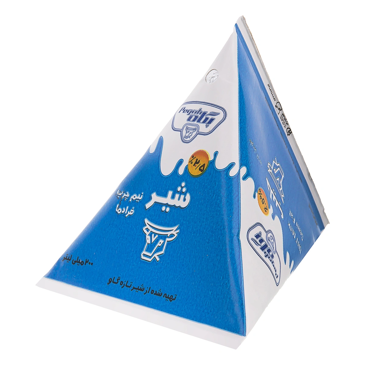 شیر پاکتی سه گوش 200سی سی پگاه